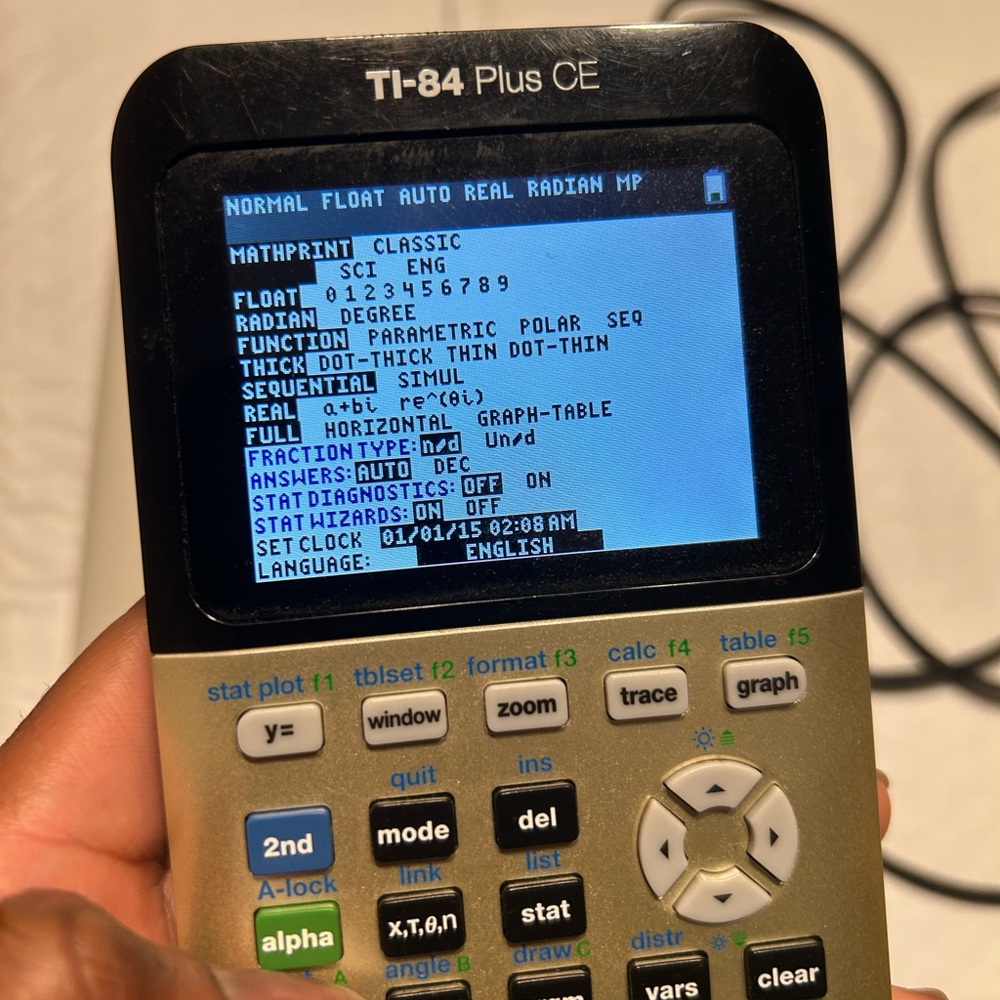 Texas Instruments TI-84 Plus CE Graphing Calculator Tested WITH Case Cable Gold - Picture 7 of 11